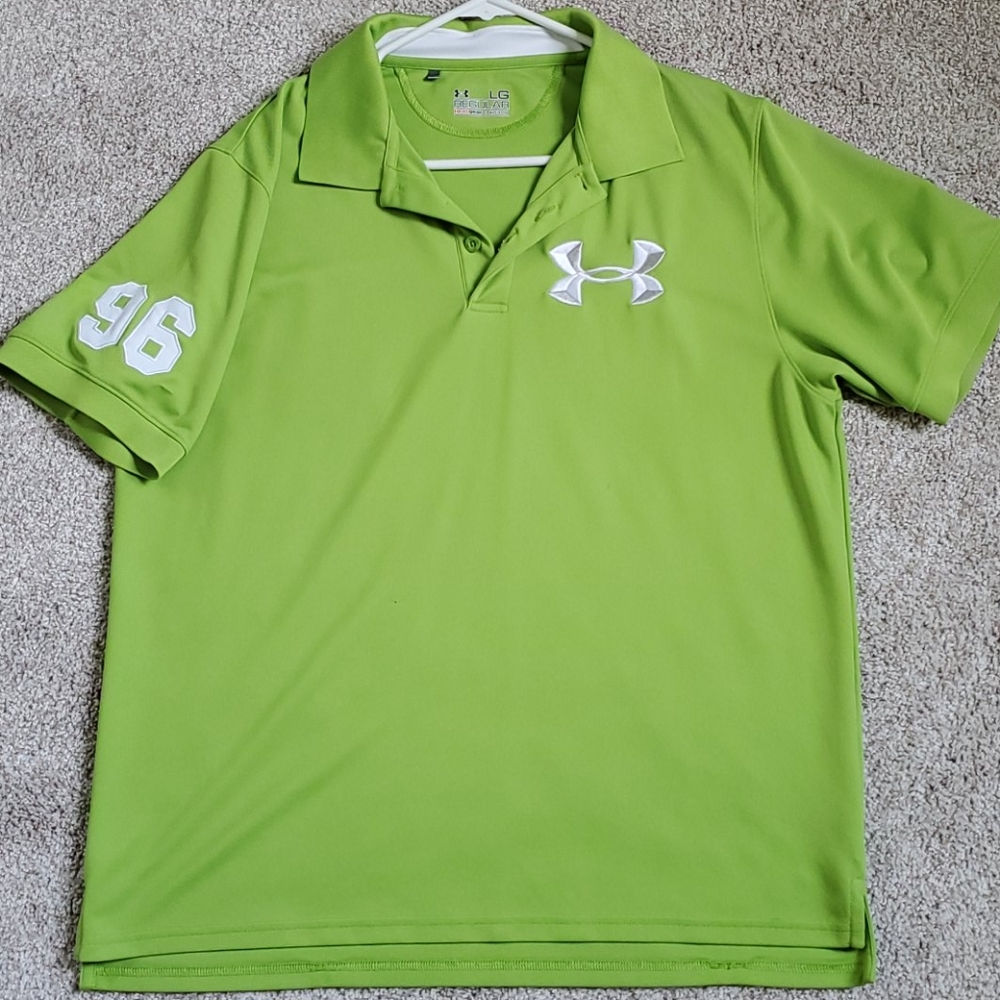 Lime Green UA Heat Gear Polo